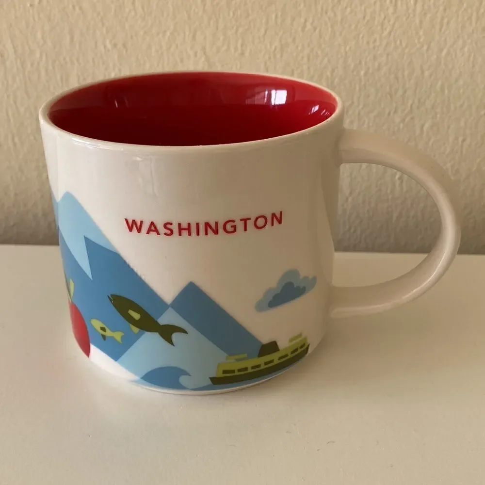 Starbucks Washington State You Are Here 2015 Collection Coffee Mug Cup 14 oz